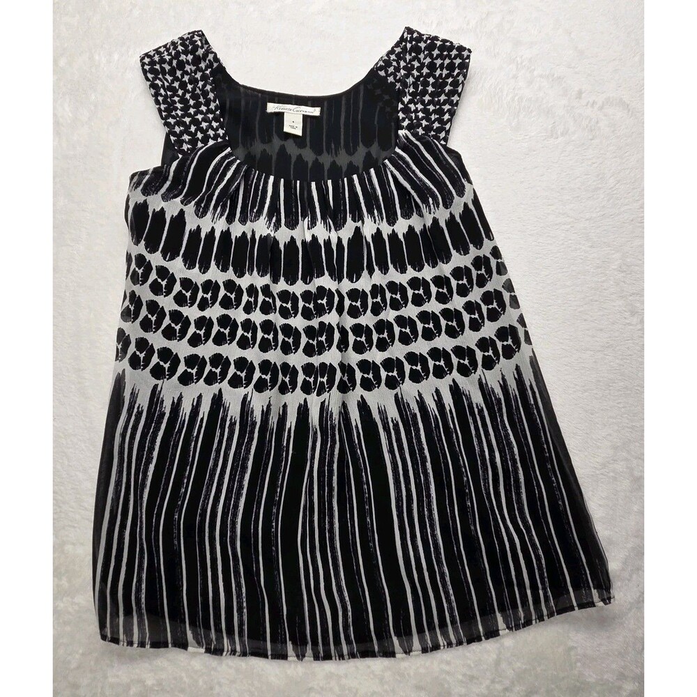 Kenneth Cole Womans  Tank Black Whitebsize 4